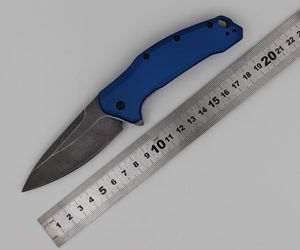 1Pcs Top Quality 1776NBBW Assisted Open Folding Knife 420HC Steel Black Stone wash Blade 6061-T6 Aluminum Handle With Retail Box