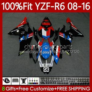 Injection Fairings For YAMAHA YZF-R6 YZF R6 600 R 6 YZF-600 YZFR6 08 09 10 11 12 2013 2014 2015 2016 99No.163 YZF600 Red blue blk 2008 2009 2010 2011 2012 13 14 15 16 OEM Body