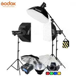 ingrosso Godox Strobe Kit.-3X GODOX DP400III DP600IIII DP800III DP1200III G X2T Trasmettitore STUDIO STROBO Flash Light Stand Softbox Kit di illuminazione