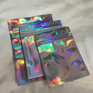 1000 Teile/los Klare Ebene Laser Aluminium Folie Selbst dichtung Verpackung Tasche Wiederverschließbare Mylar Kunststoff Bohnen Einzelhandel Paket Beutel Kostenloser Versand