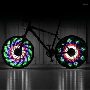 Bike Lights LEADBIKE Waterproof Spoke Light 64 LEDs 30 Patterns Double Side Display Bicycle Tire Cycling Wheel1