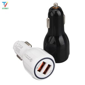 Автомобильное зарядное устройство QC3.0 Быстрая заряд для iPhone X XR XS MAX Tablet Fast Charger 2USB Автомобильный Телефонный адаптер для iPhone x 6 6s 7 8plus