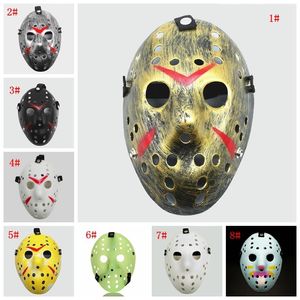 NEWMasquerade Masks Jason Voorhees Mask Friday the 13th Horror Movie Hockey Mask Scary Halloween Costume Cosplay Plastic Party Masks ZZF1314