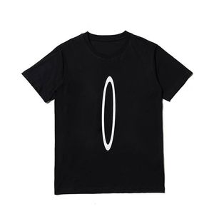Amerikan Pamuklu Erkek Gömlekleri toptan satış-19SS Erkek Tasarımcı T Gömlek Avrupa ve Amerikan Moda Kişilik Büyük Baskı Pamuk Bayan Tees Gençlik Rahat Kısa Kollu