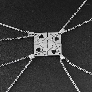 Wholesale best friends forever necklaces for sale - Group buy 4 Best Friends Forever Necklace Choker Puzzle Pendant Friendship Paired Necklaces Pendants Party BFF Jewelry Gift Men Women1