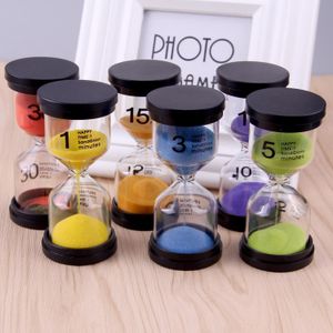 6 pcs ampulheta sandglass de pulso de pulso de areia 1 3 5 10 15 30mins para festa de Natal favor adereços decoração de casa xmas presente aleatório 201125