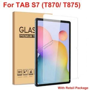 Tablet Tempered Glass Skärmskydd för Samsung Tab S7 T870 T875 9H 11 tum Skyddsglas med Retail Package Box