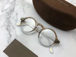 Newarrival retro-vintage unisex tavola rotonda occhiali da sole / montatura 45-23-145 Italia pura plancia per occhiali da vista set completo cas