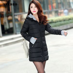 NEEDBO Long Down Jacket Women Ultra Light Down Coat Winter Oversize Winter Autumn Warm Puffer Jacket Coat Lady Down Jacket Parka 201128