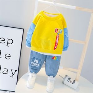 Neue Frühling Herbst Baby Mädchen Jungen Kleidung Kinder Baumwolle T-shirt Hosen 2 Teile/sätze Kleinkind Mode Kostüm Infant Kinder Trainingsanzüge