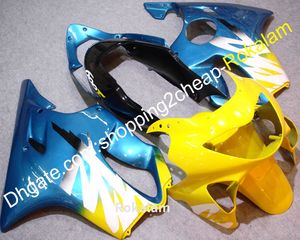 غطاء موتو لـ Honda CBR600 F4 1999 2000 CBR 600 CBRF4 99 00 600F4 Blue Yellow Moto Kit Kit Kit Kit (Injection صب)