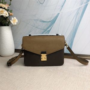 mona_bag shoulder bag Classic crossbody bags Buckle Interior Compartment postman handbags 2 colors size 25cm