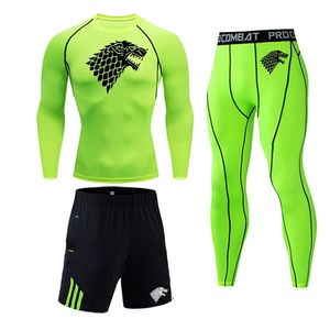 Set di compressione MMA da uomo Tuta da uomo Tuta da jogging sportiva Set da corsa Rashgard Abbigliamento da palestra Uomo Fitness Allenamento stretto 201207