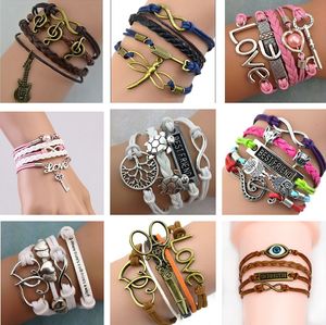 2021 Infinity bracelets Jewelry Mixed infinity Charm Bracelets Silver Style pick for people with good price