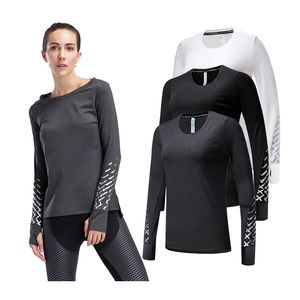 Kacigeya fitness mulher desgaste desgaste tops manga cheia de camisa rápida ginásio seco yoga mulheres roupas ginásio runging camisas t200605