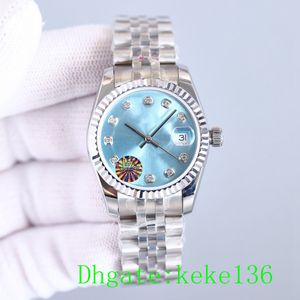 2 cores 31mm top ladies assistir 278274 aço inoxidável dial diamante jubileu movimento japonês automático mulheres mecânicas relógios luminescent relógios de pulso