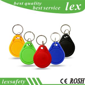 100 sztuk / partia 13.56 MHz Karta kontroli dostępu F08 ISO14443A Colorful Colorful Key Tag FM11RF08 ABS RFID Osobowość Brelok / Keyfob Tag