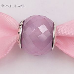 DIY Charm Bracelets Ювелирные Изделия Pandora Murano Spacer для браслета изготовления браслетов розовый Pinkite Petite Acessets Spacer Bead для женщин мужчин день рождения подарки свадьбы 791499PCZ