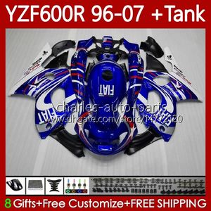 Bodys Kit для Yamaha ThunderCat YZF600R YZF-600R YZF600 R CC 600R 96 97 98 99 00 01 Кузов 86Но.10 YZF600-R 02 03 04 05 06 07 600CC 1996-2007 OEM Fairing Blue Blue Blk