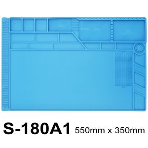 S-180 BGA Wärmedämmung Silikon Lötkissen Repair Wartungsplattform Tischmatte mit Magnetabschnitt S-180A1 550x350mm