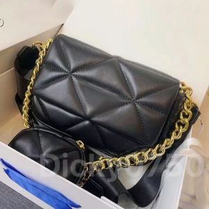 Sacos de couro genuíno bolsas de designer de bolsas de bolsa de bolsa com bolsa de bolsa messenger bolsa de ombro diamante lattice macio e completo lozenge dicky0750