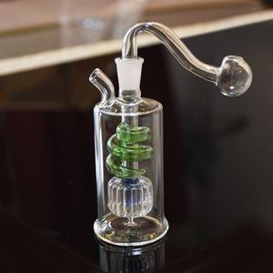 Portable Whole Set Glassware Hookah smoking Colorful Small Glass Burner Bubbler Bottle with 10mm Oil Bowls Percolater Bubbler Water Pipes Tobacco Bowl Accessories