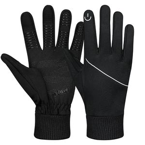 BIKINGMOREOK Winter Thermal Gloves, Windproof Touch Screen Warm Gloves for Driving,Cycling,Riding,Running Men Women 220218