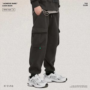 Street Moda Marka Multi Pocket Pluszowe Legginsy Spodnie Dresy Luźne Spodnie Hip-Hop Spodnie Casual Spodnie Mężczyźni