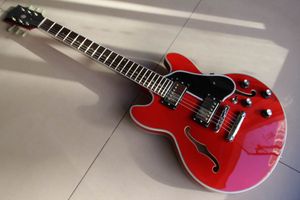 Guitars Guitar all'ingrosso China Guitar 339 Jazz Model Chitarra elettrica in rosso 111223