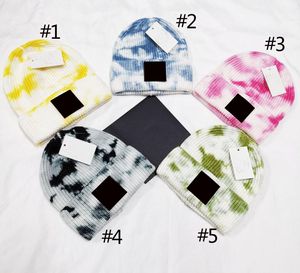 inverno uomo moda cappello beanie donna novità cravatta tintura cappelli blu bianco uomo tie-dye Inverno cappello caldo berretti rosa berretto casual spedizione gratuita