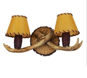 Country Retro Wall Light Imitation Pinecone Shape Wall Lamp Cafe Inn Club Bar Antler Decoration Sconce