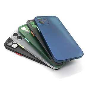 Kamera linsskydd Ultra Slim Transparent Matte Soft PP Väska till iPhone 12 11 Pro Max XR XS 6 7 8 Plus