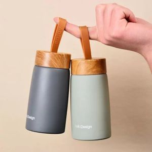 304 Stainless Steel Insulate Mug Water Bottle Tumbler Thermos Vacuum Flasks Mini Portable Travel Coffee Mugs Thermal Cup With Rope Gift