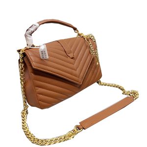 College Messenger Womens Designer Bags Top Handle Totes Gold/Aged Silver Metal Hardware Leather Strap Genuine Leather Crossbody Shoulder Lux