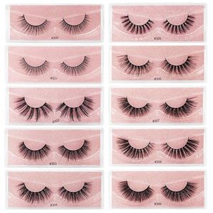 Hand Made Reusable Multilayers 3D Fake Eyelashes Soft & Vivid Natural Long Thick False Lashes Extensions Makeup Accessories For Eyes 10 Models DHL