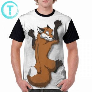 Tilki T Gömlek Clinging Kırmızı Tilki T-Shirt Yaz Erkek Grafik Tee Gömlek 100 Polyester Kısa Kollu Grafik Eğlenceli 4XL TShirt G1222