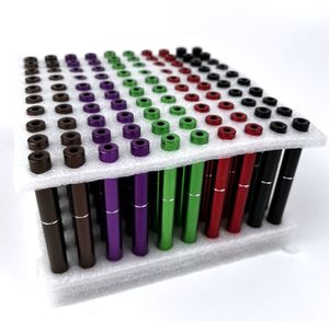 78 mm colorato a forma di sigaretta tubi fumatori hit in metallo pipistrello tabacco per fumare tubo tubolo strumenti Snuff snorter