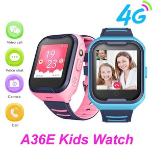 A36e 4g crianças inteligente relógio gps smartwatch vídeo chamada telefone relógio impermeável smartwatch criança relógio gps pk q50 q90 y95 presente estudante