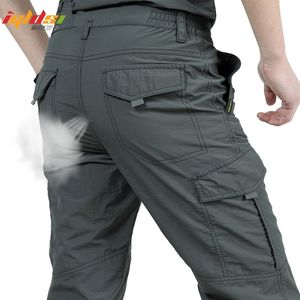 Men's Breathable Waterproof Quick Dry Casual Pants Summer Lightweight Military Long Trousers Men's Tactical Cargo Pants M-4XL 201027