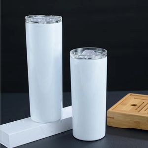 20oz Stainless Steel Cup Water Bottles Heat Transfer Sublimation Blanks Tumbler Fall Resistant Wear Resisting Coffee Mug Drink Skinny