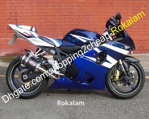 لسوزوكي GSXR 600 750 K4 2004 2005 GSXR600 GSXR750 04 05 GSX R600 R750 Blue White Moto Fairing Set (حقن صب)