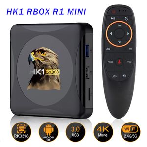 Android 10.0 Smart TV Box HK1 Rbox R1 Mini Rockchip RK3318 Quad Core Set Top Box 2,4G 5G Dual Band Wifi Bluetooth 4.0 Android10 TVbox