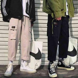 Mężczyźni Multi-Pocket Harem Spodnie Spodnie Mężczyźni Streetwear Punk Cargo Spodnie Hip Hop Casual Spodnie Joggers Hombre XXXL 3XL G220224