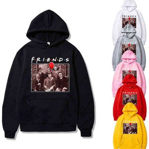 Halloween Horror Caráteres Friends TV Show Funny Impressão Hoodie Menina Design Horror Harajuku 90s Roupas H1227