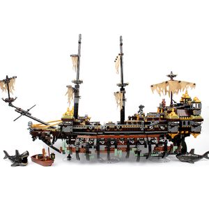 Block Pirates of the Caribbean Dead Men Tell No Tales Silent Mary Building Blocks 2370pcs Bricks Pirates Toys Gift Model Kit Compatible With 71042