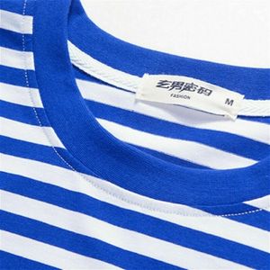 Russische Marine Männer Blue Stripe T-Shirt Seemann Naval Long Sleeve Military Top Basic 923-493 201203