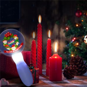 Christmas Flashlight Santa Claus Night Lights Sticks Fulgor Levado Xmas Projetor De Música Lâmpada Novidade Presentes Brinquedo Luz Para Festival Decor F112106