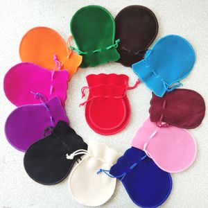 Velvet gourd Drawstring Pouches Bags cute flannel bags Gift bag Flocked jewelry pouch Favor Holders velvet drawstring bag multi color