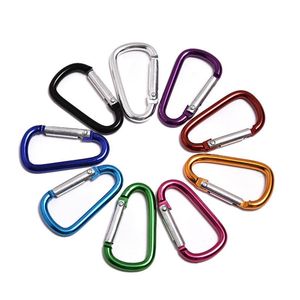 Carabiner Ring Keyrings KeyChains Outdoor Sports Camp Snap Clip Hook Keychain Hiking Aluminum Metal Convenient Camping Supplies