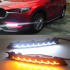 1 par LED Daytime Running Lights Lâmpada de nevoeiro DRL com Sinal de volta Night Blue para Mazda CX-5 CX5 CX 5 2017 2018 2019 2020 2021